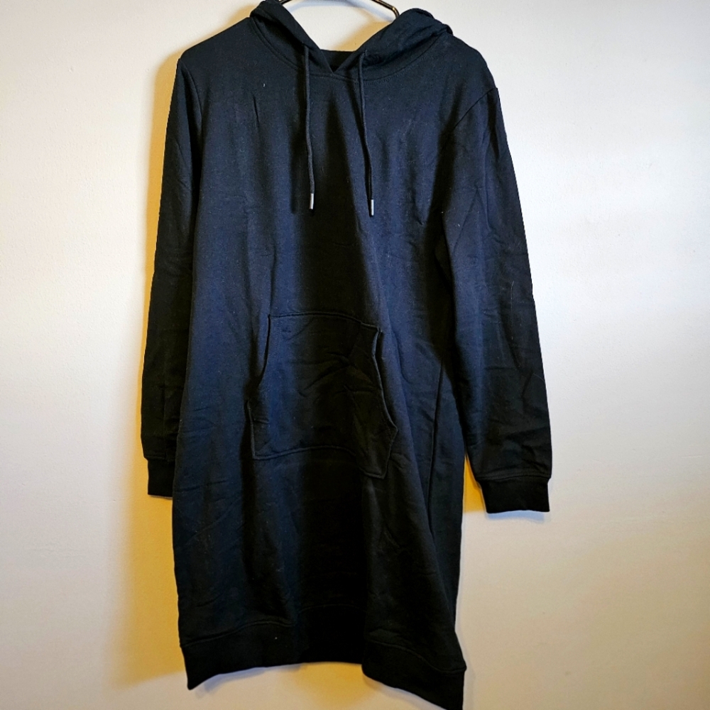 Serra Black Sweatshirt Dress Large